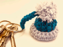 Load image into Gallery viewer, Handmade Crochet bobble hat Keyring one to match every smoc